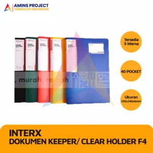 DOKUMEN KEEPER / CLEAR HOLDER INTERX F4 ISI 40 POKET (1 PCS) 