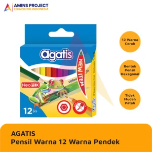 COLOUR PENCIL / PENSIL WARNA AGATIS NEOPEX 12 WARNA PENDEK
