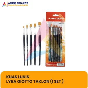 KUAS / KUAS LUKIS FLAT LYRA GIOTTO TAKLON (1 SET )