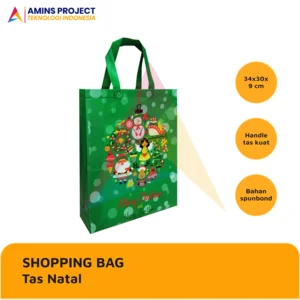 GOODIE BAG / TAS KAIN / SPUNBOND NATAL 34X30X9CM (1 PCS)