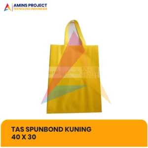 GOODIE BAG / TAS SPUNBOND WARNA KUNING POLOS 40 X 30