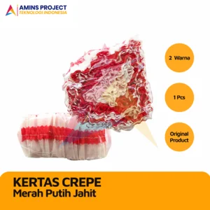 Kertas Lainnya KERTAS KREP / CREPE MERAH PUTIH JAHIT (1 PCS)