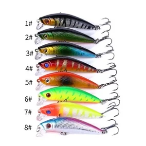 SATU SET (ISI 8PCS) Umpan memancing casting 7cm/8gr lidah pendek mengapung