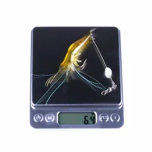 SATU SET (isi 3) 9cm/6gr umpan pancing Ikan Mas Mujair Nila bentuk udang menyala dalam gelap 'Alat Kemah Memancing dan Berburu'
