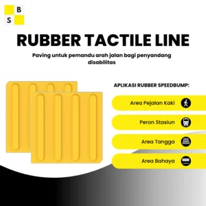 Produk Karet Lainnya Rubber Tactile Line 30 cm x 30 cm