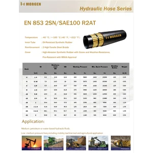 Morgen R2 Hydraulic Hose SAE 100 R2AT DIN EN 853 2SN Selang Hidrolik 2 Kawat