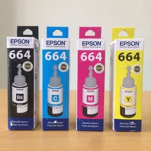 TINTA PRINTER EPSON 664 CYAN ORI