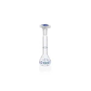 BRAND 37243 Volumetric flasks BLAUBRAND® class A DE-M Boro 3.3 with PP/PE stopper ISO batch certificate