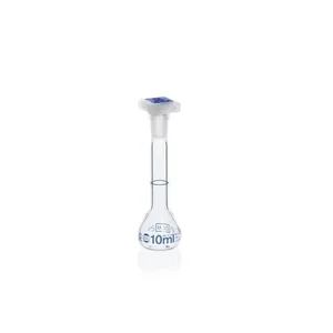 BRAND 937243 Volumetric flasks BLAUBRAND® class A DE-M Boro 3.3 with PP/PE stopper ISO individual certificate