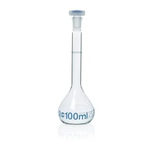 BRAND 956945  Volumetric flasks USP BLAUBRAND® class A DE-M Boro 3.3 with PP stopper USP individual certificate
