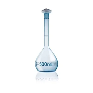 BRAND 36552 Volumetric flasks BLAUBRAND® class A DE-M Boro 3.3 with PP stopper PURprotect ISO batch certificate