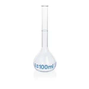 BRAND 937050  Volumetric flasks BLAUBRAND® class A DE-M Boro 3.3 beaded rim ISO individual certificate