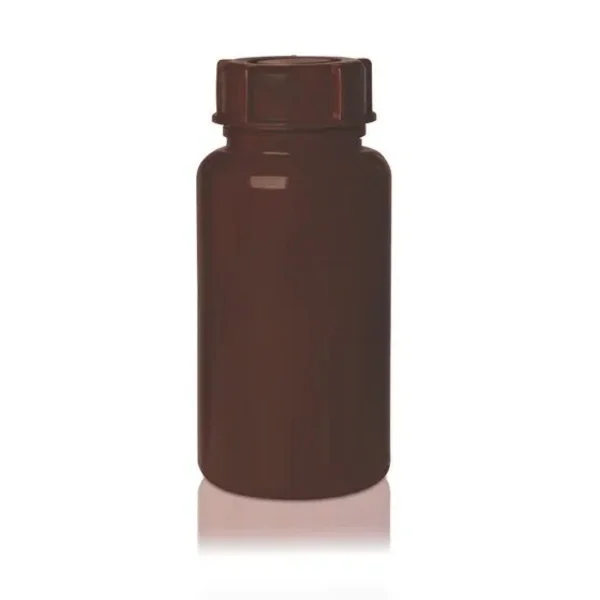 BRAND 129738 Bottle PE-LD wide neck amber with screw cap  100 ml