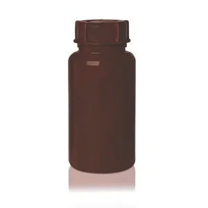 BRAND 129754 Bottle PE-LD wide neck amber with screw cap 500 ml