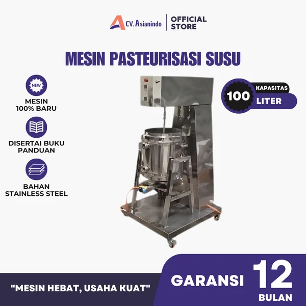 Mesin Pengolah Susu / Pasteurisasi Susu 100 Liter