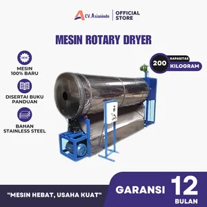 Mesin Pengering Makanan Rotary Dryer Statis Kapasitas 200Kg
