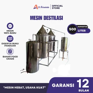 Mesin Destilasi (Penyulingan) Minyak Nilam Atsiri Kayu Putih Stefia Gaharu dll Kapasitas 500 Liter