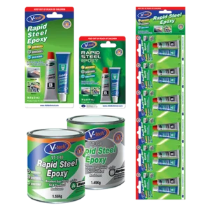 VT-140 Rapid Steel Epoxy Abu-abu Bahan Epoxy