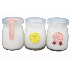 Botol Puding Pendek 100ml dengan Tutup Plastik