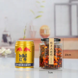 280ml (320g) Hexagon Glass Jar with Metal Lid