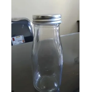 Botol Kaca Kopi 300ml dengan Tutup Outward Roll Metal Lid