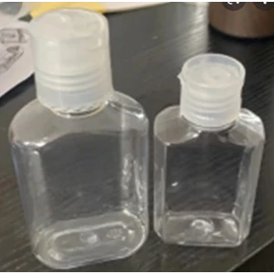 100ml Hand Sanitizer PET Square Bottle with Flip Open Lid