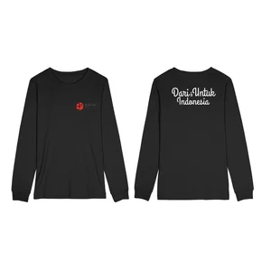 Kaos Combed  24s  Lengan Panjang Pakaian Bahan Katun dan Lainnya