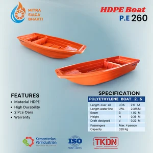 Perahu HDPE PE BOAT Rescue Evakuasi Banjir Basarnas BNPB BPBD Kapasitas 2 Orang Bergaransi