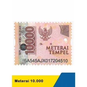 Kertas Lainnya Materai Rp 10.000 Asli Kertas Lainnya