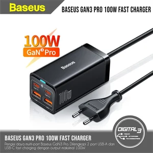 Battery Charger HEAD CHARGER BASEUS 100W GAN3 PRO FAST CHARGE 4IN1 ADAPTOR USB TYPEC - BATTERY CHARGER