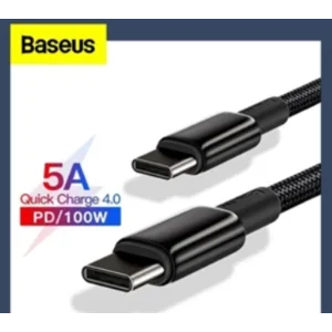 Baseus USB Type-C To Type-C Quick Charge 4.0 100w Pd Fast Charging Cable 1 Meter