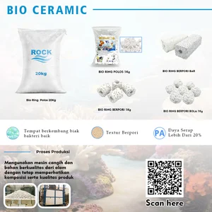 Bio Ceramic Ring Filter Air Aquarium Aquascape  Bio Ring ceramic  20kg Size M  filter aquarium