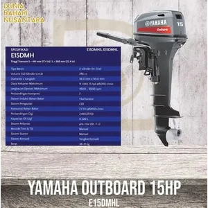 Mesin Tempel Kapal Yamaha 15HP ENDURO - E15DMHS