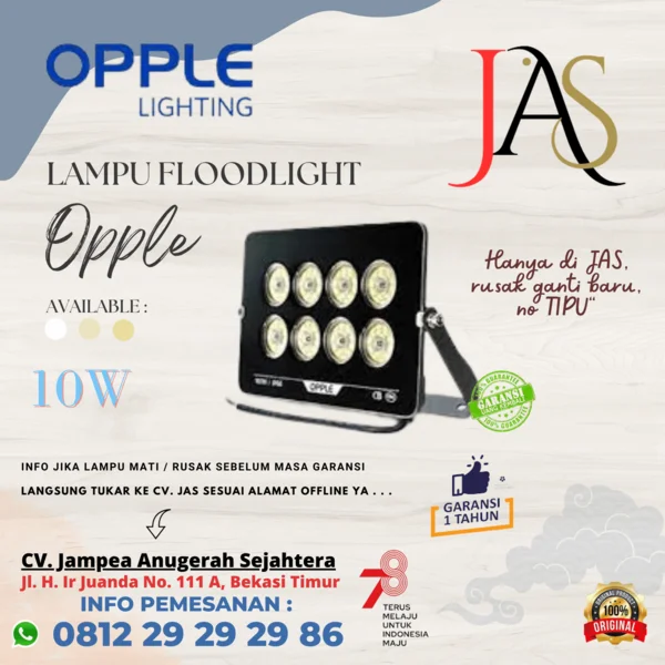 Lampu Sorot LED Floodlight Opple 10 Watt