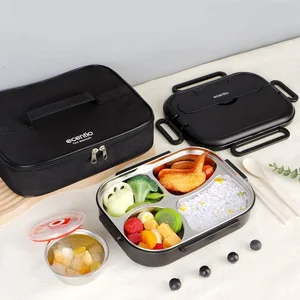 Kotak Makan Bahan stainles dengan sendok garpu