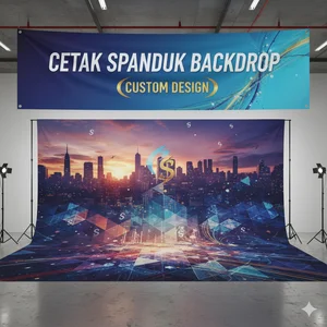 Cetak Spanduk Backdrop Custom Design