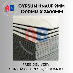 GYPSUM Standart 9mm Merk KNAUF 1.200 x 2.400 / GIPSUM