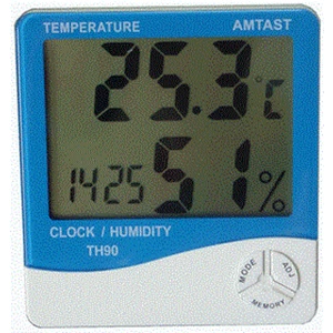 Alat Ukur Suhu Thermometer Hygro And Clock TH90   