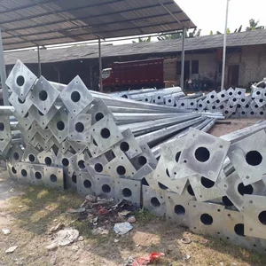 Tiang PJU 9 Meter Oktagonal Hexagonal Galvanis