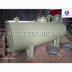Tangki Solar 3000 Liter Tangki Genset Mildsteel Custom SS400 Cylinder Tangki Bahan Bakar Solar Bensin Pertamax Air
