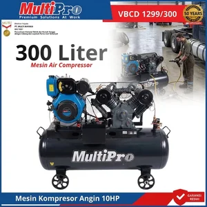 Mesin Kompresor Angin 10Hp 300 Liter Diesel MULTIPRO VBCD 1299/300 Mesin Kompresor Angin Diesel Belt Drive Air Compressors 10HP 300Liter VBCD1299/300
