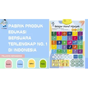Poster Edukasi Pendidikan Muslim Islam Doa Ngaji Bersuara Poster Belajar Hijaiyah Suara Anak