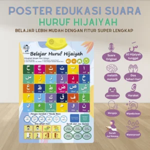 Poster Belajar Huruf Hijaiyah Bersuara - Poster Edukasi Pendidikan