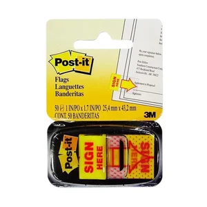 Kertas Memo & Sticky Notes Post It 3M Sign Here 680-9 Sticky Note
