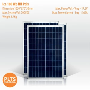 ICA Solar Panel 100 Wp Poly