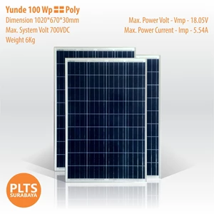 Yunde Solar Panel 100 Wp Poly