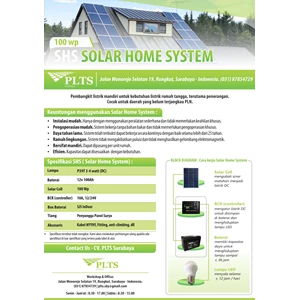PACKAGE SOLAR HOME SYSTEM 100 WP - PANEL POWER SOLAR