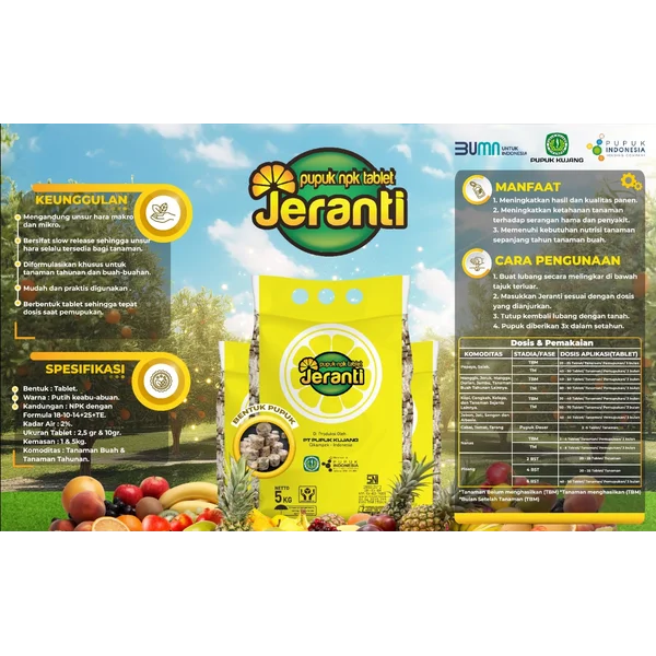PUPUK NPK JERANTI KEMASAN 5Kg
