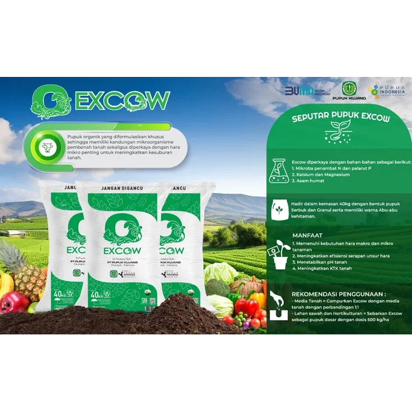 PUPUK ORGANIK EXCOW KEMASAN 40Kg