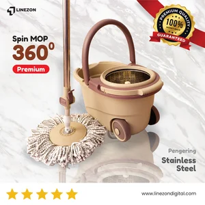 GROSIR Linezon Spin Mop 360 Premium Alat Pel Lantai Premium Pel Putar Lantai Fullset